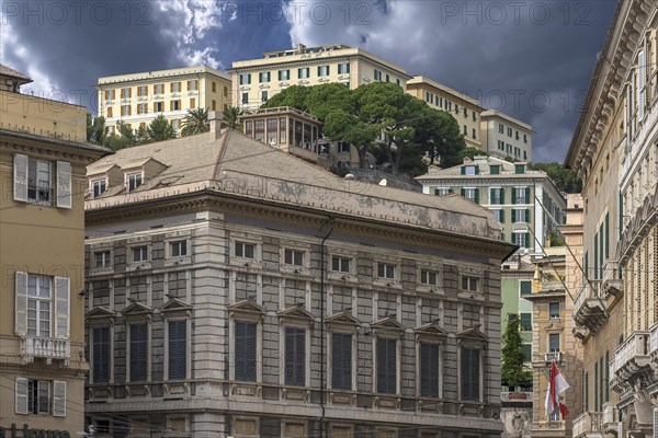 Palazzo Cambiaso, built in 1558 by Bernardino Cantone, part of the UNESCO World Heritage Site since July 2006, Via Garibaldi, 1, Genoa, Italy, Europe