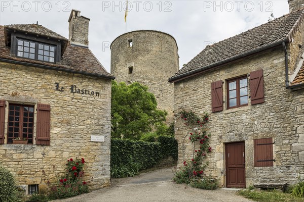 Medieval village and castle, Chateauneuf, Departement Cote-d'Or, Burgundy, Bourgogne-Franche-Comte, France, Europe