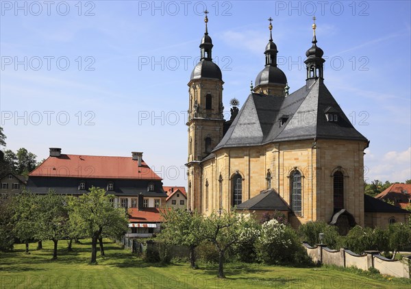 Pilgrimage basilica of the Holy Trinity of the Franciscan monastery in Goessweinstein, district of Forchheim, Upper Franconia, Bavaria, Germany, Europe
