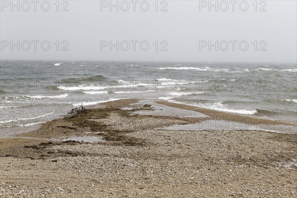 Stormy weather, waves in the Gulf of Saint Lawrence, Gaspesie, Province of Quebec, Canada, North America