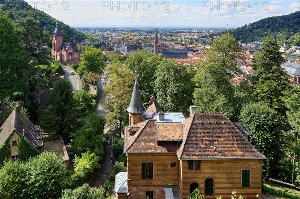 Heidelberg city center with the Holy Spirit Church, Baden Wurttemberg, Germany, Europe