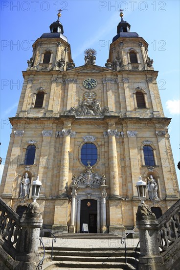 Pilgrimage basilica of the Holy Trinity of the Franciscan monastery in Goessweinstein, district of Forchheim, Upper Franconia, Bavaria, Germany, Europe