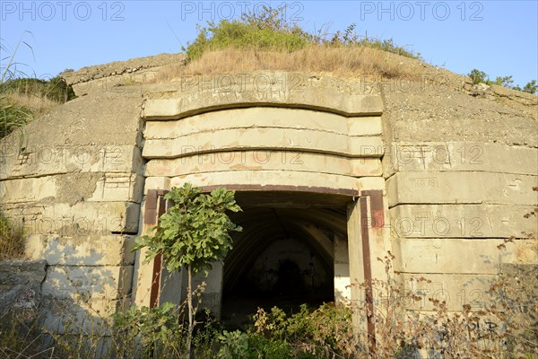 Bunker complex on the headland of Cape Rodon, Albania, Europe