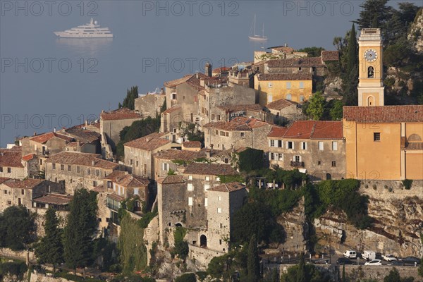 Eze, view of the Mediterranean, Cote d'Azur, Provence, France, Europe