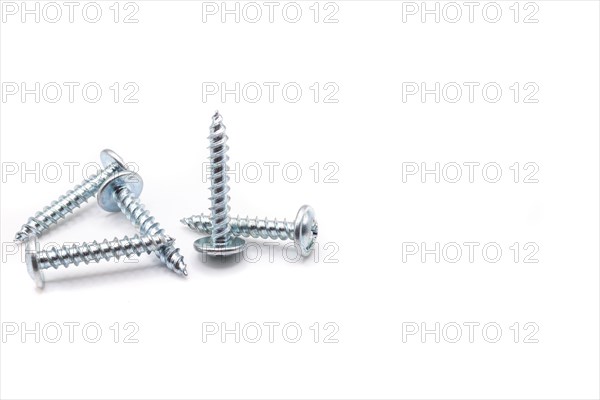 Image of screws on isolated background