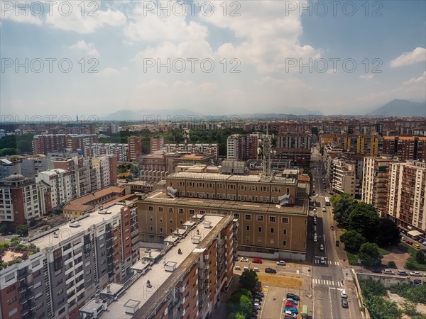 Aerial view of Turin, Italy, Europe