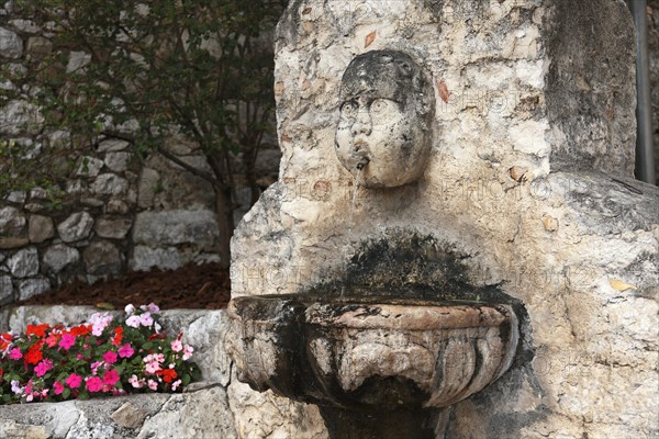 Fountain in Eze, Cote d'Azur, Provence, France, Europe