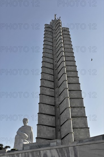 Monument, Memorial Jose Marti, Plaza de la Revolucion, Centre of Havana, Habana Nueva Vedado, Cuba, Greater Antilles, Caribbean, Central America, America, Central America