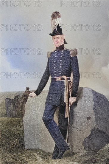 William Jenkins Worth 1794 to 1849. United States general during the Mexican-American War, after a painting by Alonzo Chappel (1828-1878), Historic, digitally restored reproduction from a 19th century original