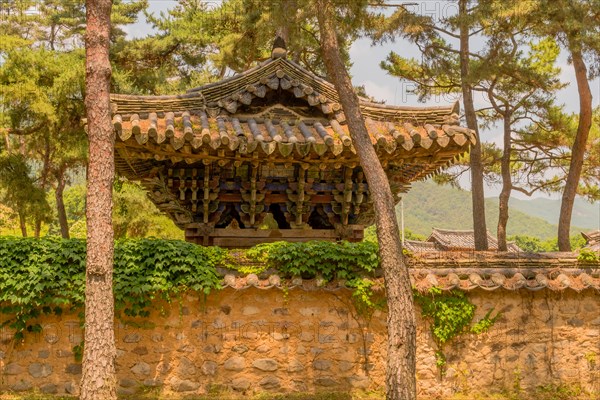 Hyoyeolgak (filial piety and chastity) pavilion located near Suok, South Korea, built in 1928 in memory of the son of Seoncheoheum for his service to his sick father, Asia