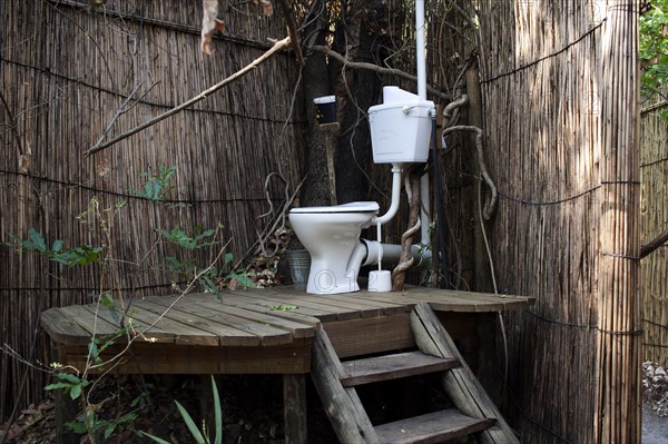 Outdoor toilet, bush toilet, WC, outside, forest, bush, wilderness, free, bizarre, gag, camping, adventure, Namibia, Africa