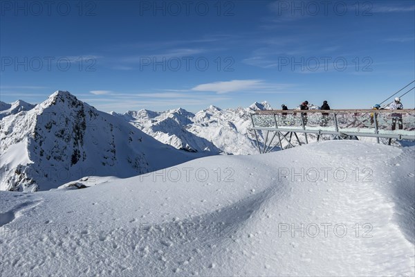 Viewing platform, Tiefenbachkogl panoramic footbridge, Soelden, Tyrol