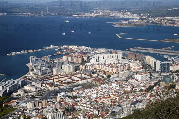 High density modern apartment block housing, Gibraltar, British overseas territory in southern Europe, Europe