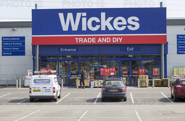 Wickes trade and DIY shop in central Ipswich, Suffolk, England, UK