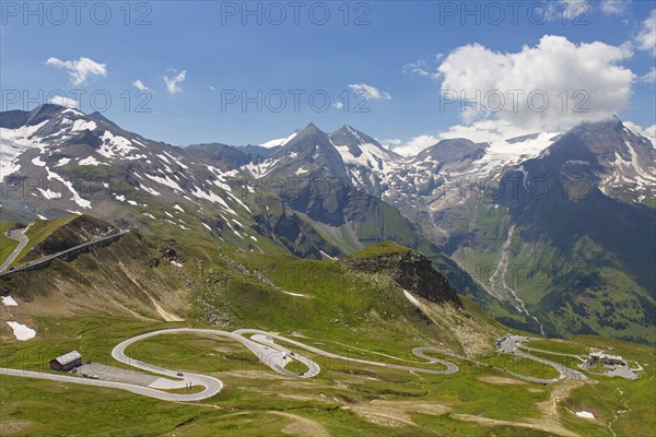 Serpentine curves on the Grossglockner High Alpine Road, Grossglockner-Hochalpenstrasse, scenic route in Salzburg, Austria, Europe