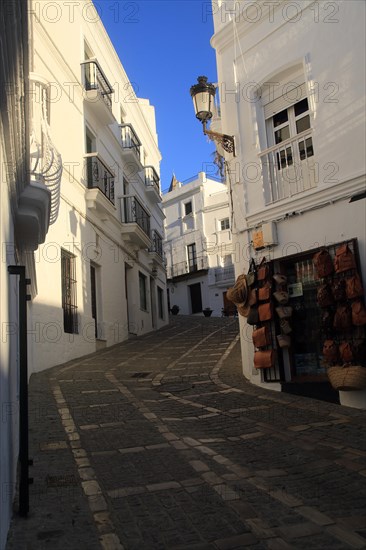 Traditional whitewashed buildings in Vejer de la Frontera, Cadiz Province, Spain, Europe