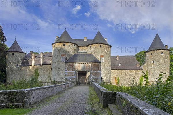 Chateau de Corroy-le-Chateau, 13th century medieval castle near Gembloux in the province of Namur, Wallonia, Belgium, Europe