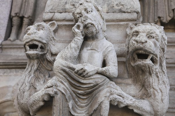 Portal of St Trophime Cathedral, Arles, Bouches-du-Rhone, Provence, France, Europe