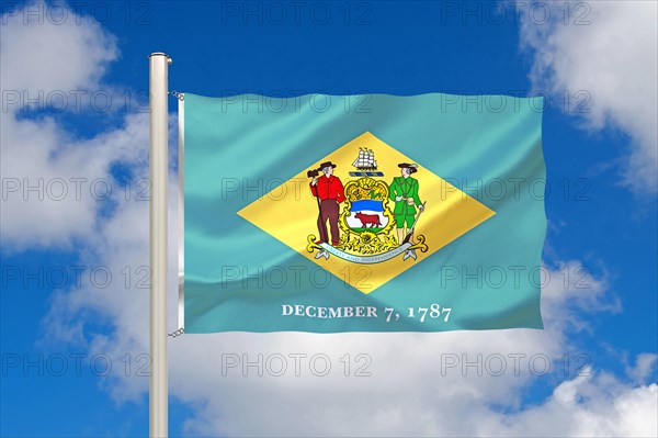 The flag of Delaware, USA, Studio, North America