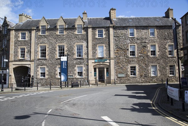 Historic buildings in Hawick, Roxburghshire, Scotland, UK