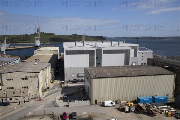 Pendennis shipyard, Falmouth, Cornwall, England, UK