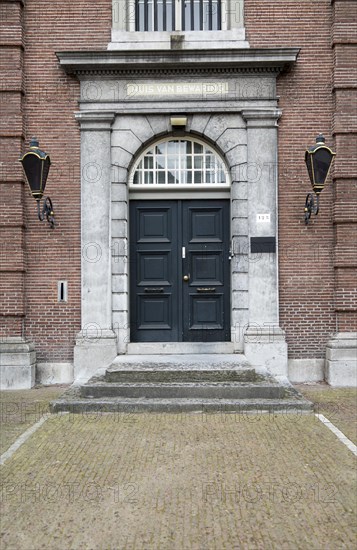 Austere doorway house of correction remand centre, 's-Hertogenbosch, Den Bosch, North Brabant province, Netherlands