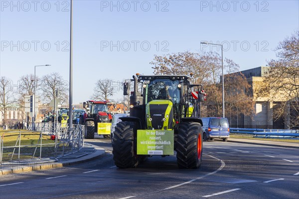 Farmers' protest action, Dresden, Saxony, Germany, Europe