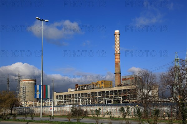 EVN coal fired power station in city of Plovdiv, Bulgaria, Europe