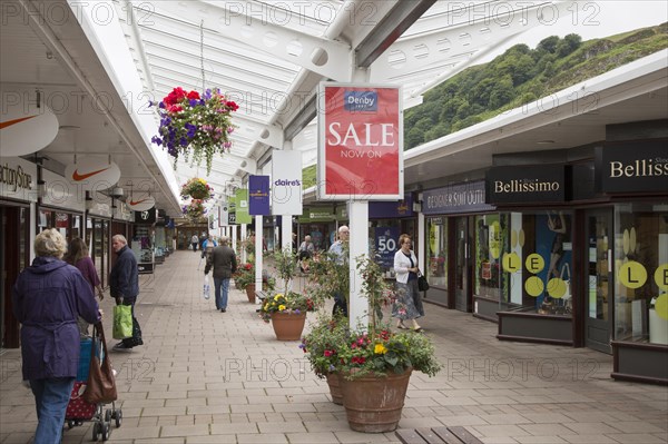 Festival Park shopping centre, Ebbw Vale, Blaenau Gwent, South Wales, UK