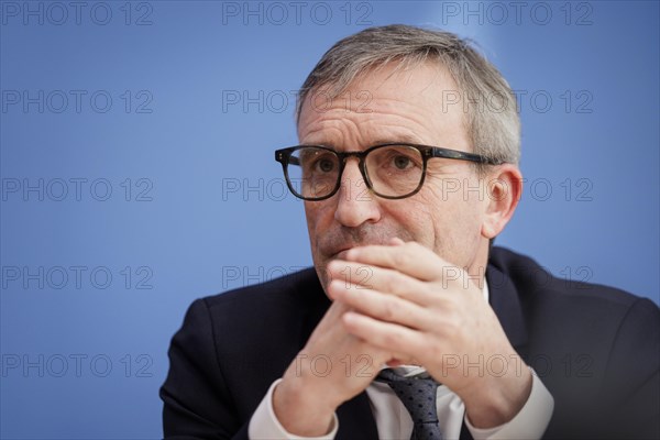 Thomas Geisel, former Mayor of Duesseldorf, recorded at the Federal Press Conference on the founding of the Sahra Wagenknecht Alliance, Reason and Justice party and proposal of the European top candidates, in Berlin, 8 January 2024