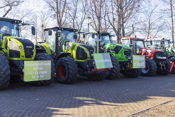 Farmers' protest action, Dresden, Saxony, Germany, Europe