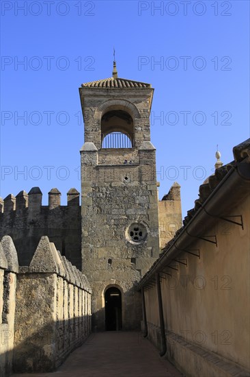 Tower and ramparts in the Alcazar fortress, Cordoba, Spain, Alcazar de los Reyes Cristianos, Europe