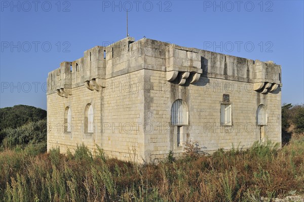 The Fort du Grouin in the dunes at the Pointe du Grouin near Loix on the island Ile de Re, Charente-Maritime, France, Europe