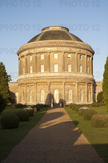 Georgian architecture of the Rotunda at Ickworth House, near Bury St Edmunds, Suffolk, England, UK