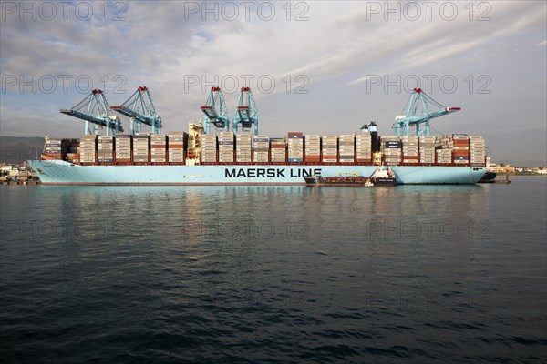 APM Terminals container ship port at Algeciras, Cadiz Province, Spain, Europe