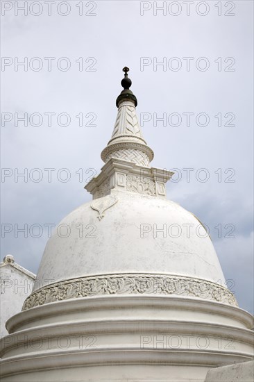 Detail of domed Buddhist stupa in the historic town of Galle, Sri Lanka, Asia