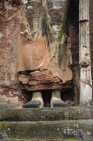 UNESCO World Heritage Site, ancient city Polonnaruwa, Sri Lanka, Asia, Lankatilaka building, Alahana Pirivena complex, Asia