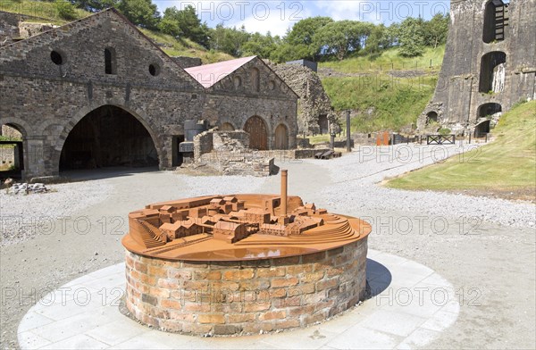 Ironworks museum industrial archaeology, UNESCO World Heritage site, Blaenavon, Monmouthshire, South Wales, UK