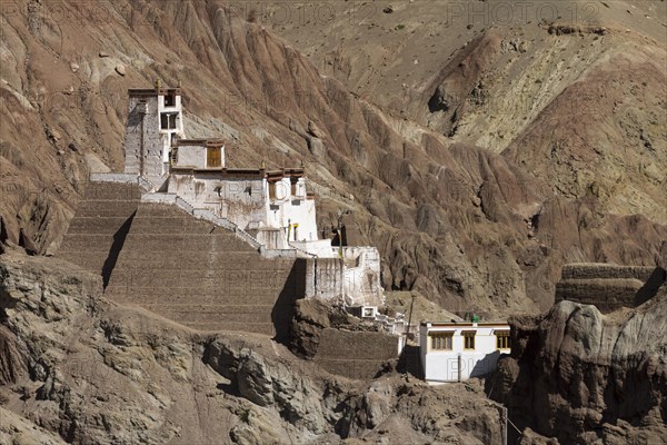 Basgo Gompa, the Buddhist monastery and fortress in Central Ladakh. Leh District, Union Territory of Ladakh, India, Asia