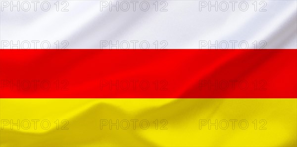 The flag of South Ossetia, part of Georgia, independent, studio