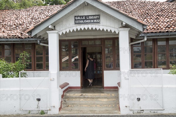 Library building in historic town of Galle, Sri Lanka, Asia founded in 1832, Asia