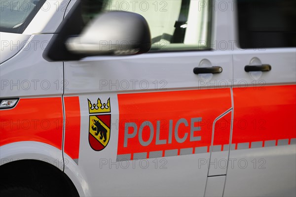 Police car lettering Police Canton of Bern, Switzerland, Europe