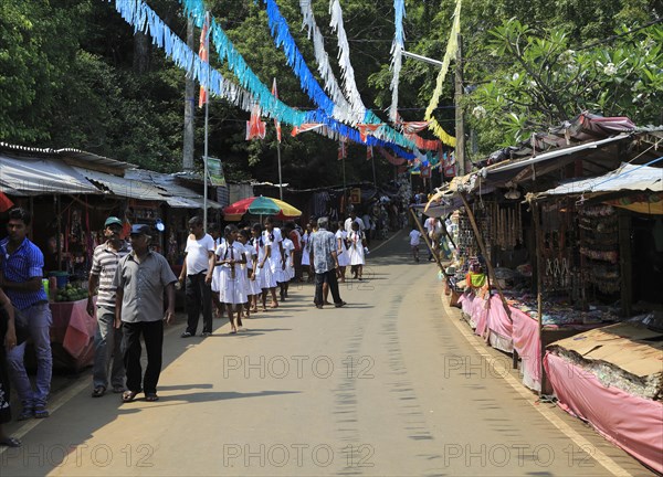 Road leading to Koneswaram Kovil Hindu temple, Trincomalee, Sri Lanka, Asia