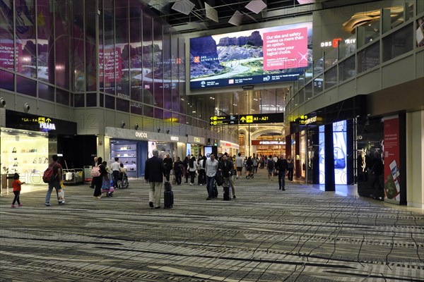 Interior view of Terminal 3, Duty Free Shops, Changi Airport Singapore, Singapore, Asia