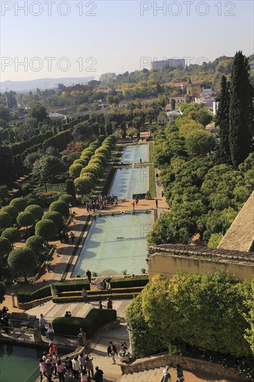 Gardens of the Alcazar de los Reyes Cristianos, Alcazar, Cordoba, Spain, Europe