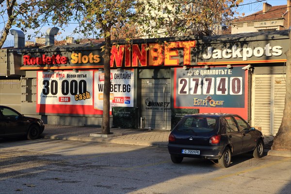 WinBet roulette slots gambling shop, Plovdiv, Bulgaria, eastern Europe, Europe