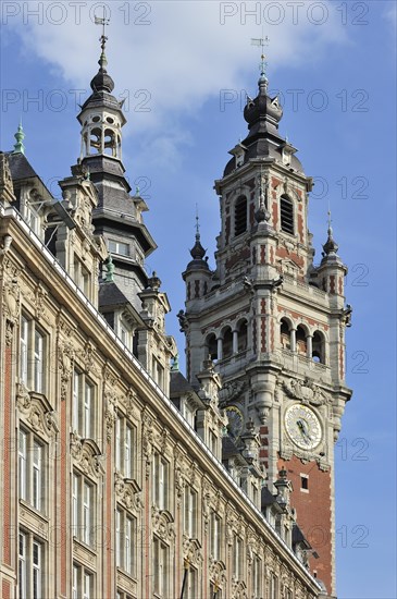 Bell tower of Chamber of Commerce at Lille, France, Europe