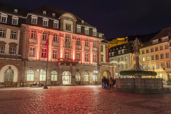 Town Hall and Registry Office, Marktplatz, Heidelberg, Baden-Wuerttemberg, Germany, Europe