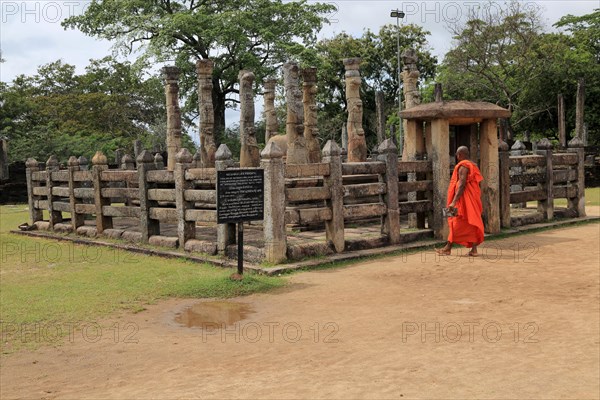 The Lotus Mandapa building, The Quadrangle, UNESCO World Heritage Site, the ancient city of Polonnaruwa, Sri Lanka, Asia