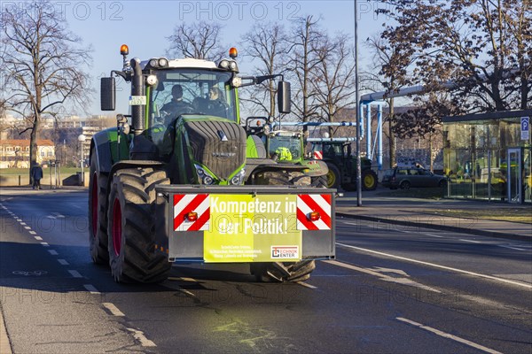 Farmers' protest action, Dresden, Saxony, Germany, Europe